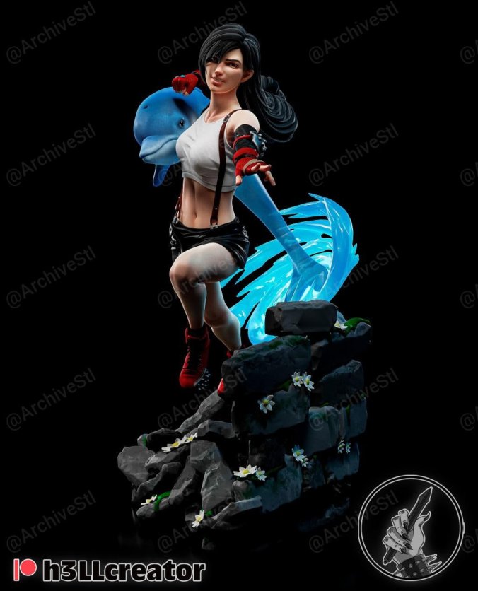 最终幻想 VII (FFVII) 蒂法  3D打印图纸